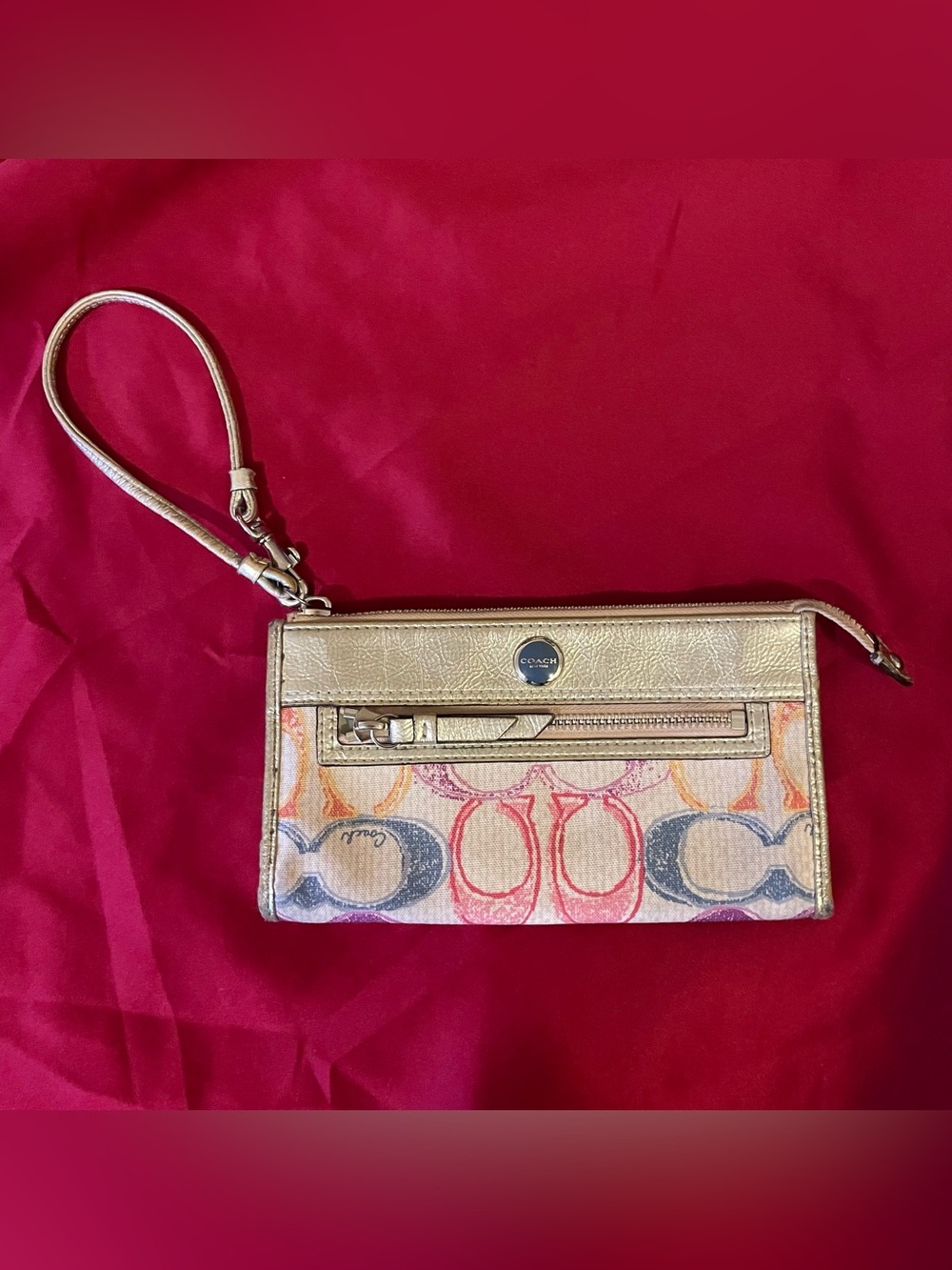 VINTAGE Y2K COACH POPPY MULTICOLOR WRISTLET